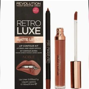 🛍 3 FOR $20 DEAL! Revolution Retro Luxe Matte Lip Kit -  In Shade Noble